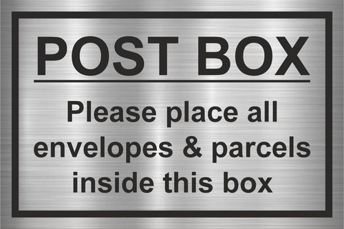 Post parcel box sign notice - post, /