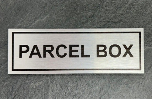 Parcel box sign - sign, plaque