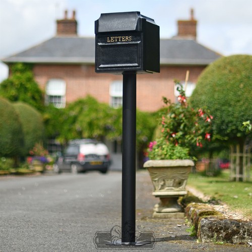 Free standing black and - standing, gold