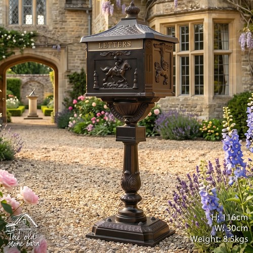 Large black post box grand - post,