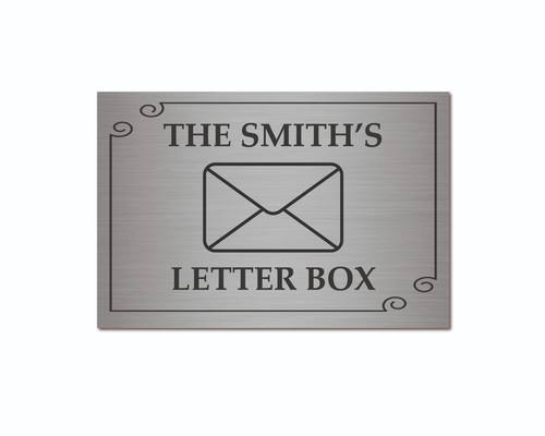 Personalised letter box - personalised, sign