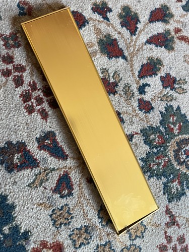 Brushed gold aluminium letter - brushed,